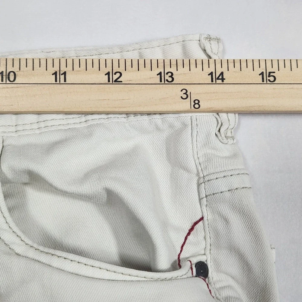 Tommy‎ Bahama Baja Coast Jeans Mens 30x30 Off White Cotton Blend Straight Casual